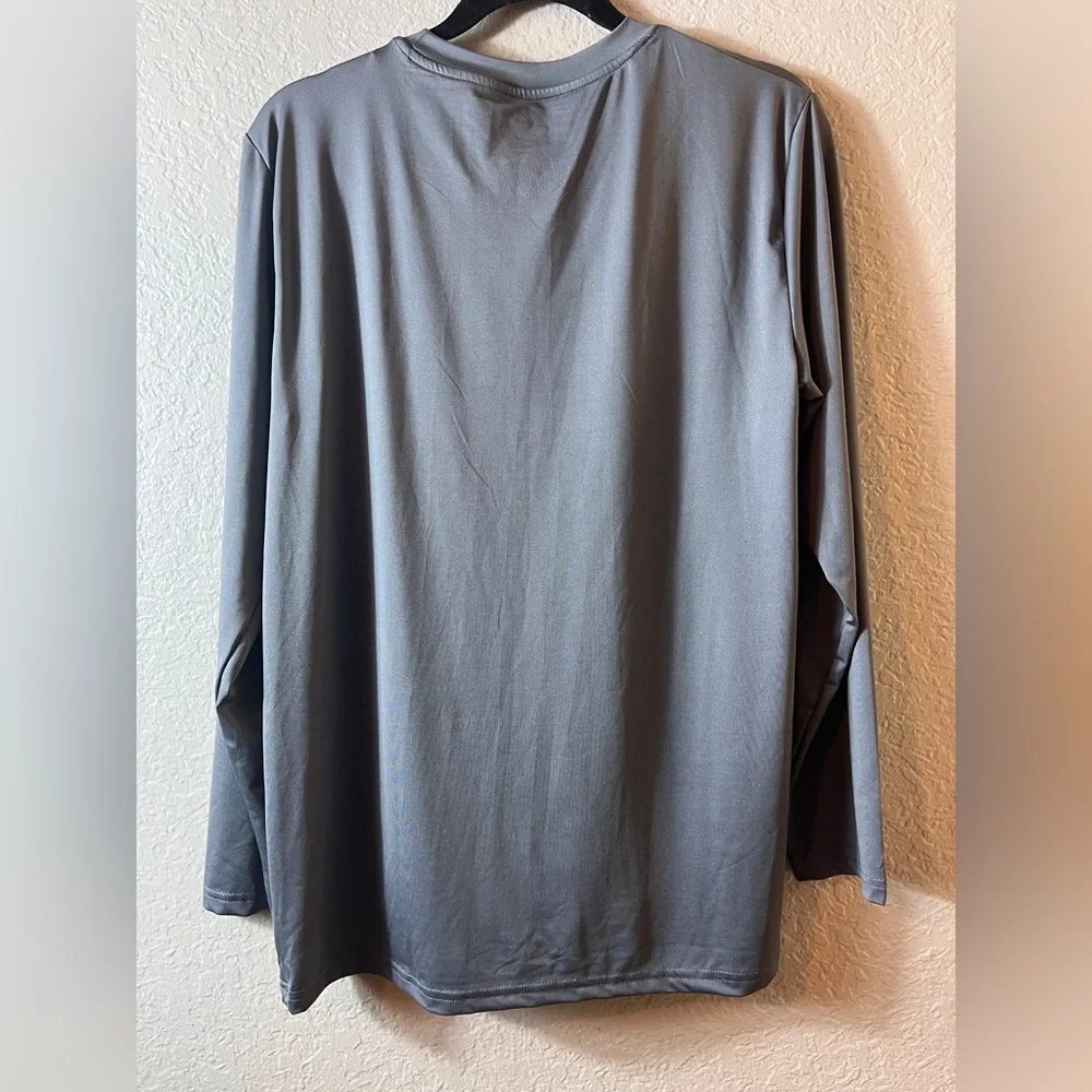 Quiksilver Gray Long Sleeve Surf Top XL 18/20